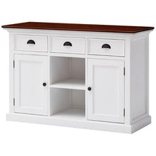 Nova Solo Halifax Accent White Painted Buffet Sideboard with Rattan Baskets B129TWD