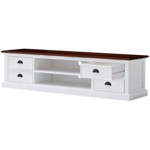 Nova Solo Halifax Accent White Painted TV Unit with 4 Drawers CA631TWD