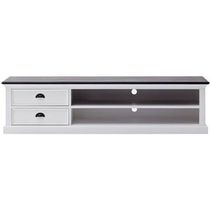 Nova Solo Halifax Contrast White Painted TV Stand with 2 Drawers 180cm CA592-180CT