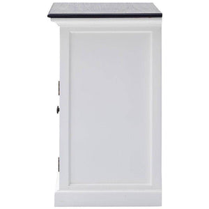 Nova Solo Halifax Contrast White Painted Small Buffet Sideboard with Wooden Top B180CT