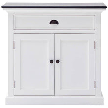 Nova Solo Halifax Contrast White Painted Small Buffet Sideboard with Wooden Top B180CT