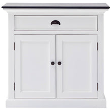 Nova Solo Halifax Contrast White Painted Small Buffet Sideboard with Wooden Top B180CT