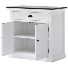 Nova Solo Halifax Contrast White Painted Small Buffet Sideboard with Wooden Top B180CT