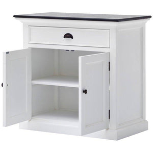 Nova Solo Halifax Contrast White Painted Small Buffet Sideboard with Wooden Top B180CT
