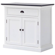 Nova Solo Halifax Contrast White Painted Small Buffet Sideboard with Wooden Top B180CT