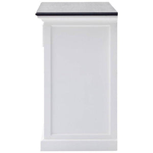 NOVASOLO Halifax Contrast White Sideboard Cabinet with Sliding Doors B130CT - White Tree Furniture