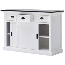 Nova Solo Halifax Contrast White Painted Buffet Sideboard with Sliding Doors B130CT
