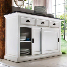 Nova Solo Halifax Contrast White Painted Buffet Sideboard with Sliding Doors B130CT