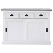 Nova Solo Halifax Contrast White Painted Buffet Sideboard with Sliding Doors B130CT