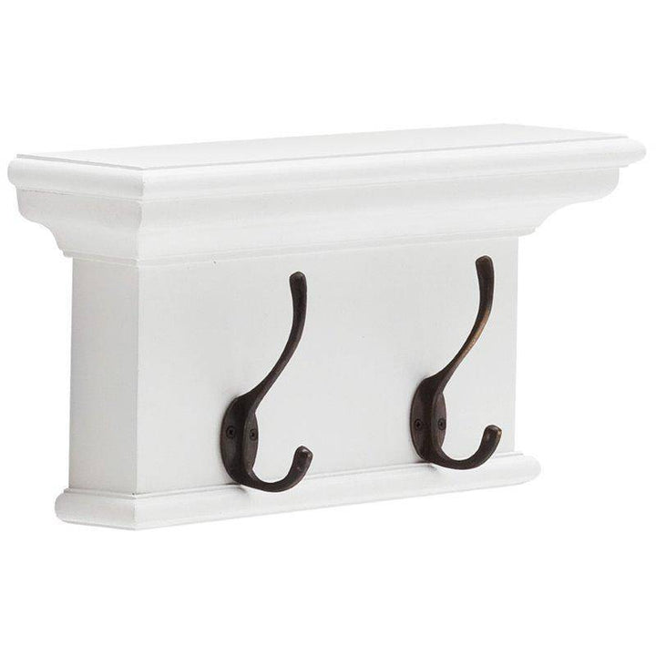 Nova Solo Halifax White Painted Two Hook Coat Rack D167