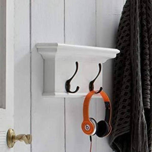 Nova Solo Halifax White Painted Two Hook Coat Rack D167