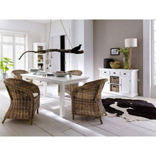 Nova Solo Halifax White Painted Buffet Sideboard with Rattan Baskets B129