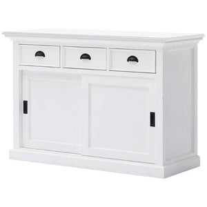 Nova Solo Halifax White Painted Buffet Sideboard with Sliding Doors B130