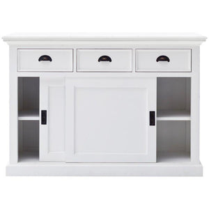 Nova Solo Halifax White Painted Buffet Sideboard with Sliding Doors B130