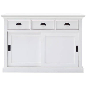 Nova Solo Halifax White Painted Buffet Sideboard with Sliding Doors B130