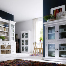 Halifax White Painted 2 Level Pantry Display Cabinet CA609 - White Tree Furniture