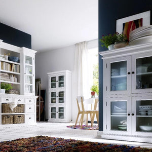 Halifax White Painted 2 Level Pantry Display Cabinet CA609 - White Tree Furniture