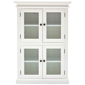 Halifax White Painted 2 Level Pantry Display Cabinet CA609 - White Tree Furniture