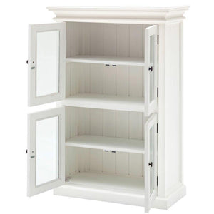 Halifax White Painted 2 Level Pantry Display Cabinet CA609 - White Tree Furniture
