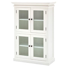 Halifax White Painted 2 Level Pantry Display Cabinet CA609 - White Tree Furniture