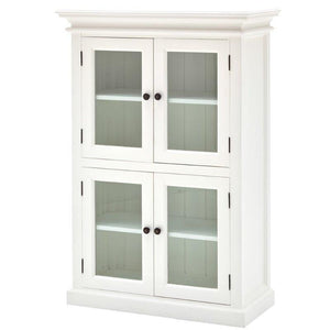 Halifax White Painted 2 Level Pantry Display Cabinet CA609 - White Tree Furniture
