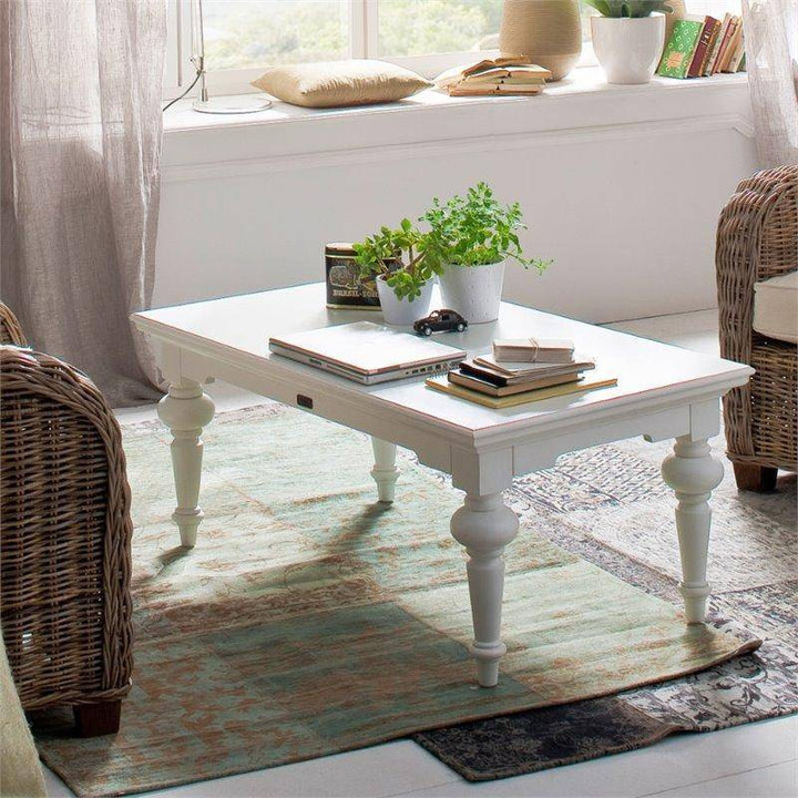 Nova Solo Provence White Painted Rectangular Coffee Table T775