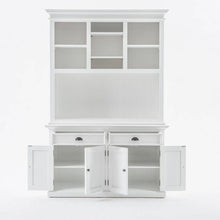 NOVASOLO Halifax Large White Buffet Hutch Unit with Adjustable Shelves BCA607