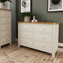 Toulouse Grey Painted Oak 6 Drawer Chest of Drawers - White Tree Furniture