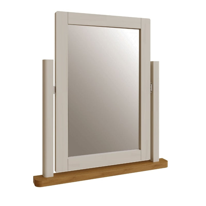 Toulouse Grey Painted Oak Dressing Table Mirror - White Tree Furniture