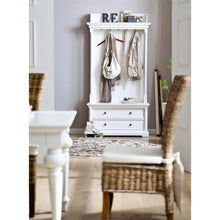 Provence White Painted Coat Rack Bench - White Tree Furniture