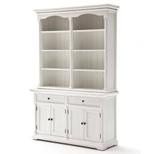 Provence White Painted Double Hutch Display Unit - White Tree Furniture