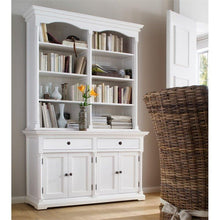 Provence White Painted Double Hutch Display Unit - White Tree Furniture