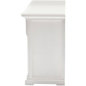 Provence White Painted Classic Sideboard with 4 Doors - White Tree Furniture