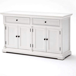 Provence White Painted Classic Sideboard with 4 Doors - White Tree Furniture