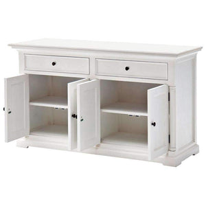 Provence White Painted Classic Sideboard with 4 Doors - White Tree Furniture