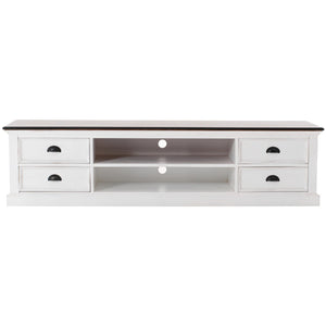 Nova Solo Halifax Accent White Painted TV Unit with 4 Drawers CA631TWD