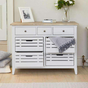 Baumhaus Signature Grey Console Small Sideboard - White Tree Furniture