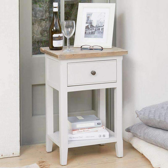 Baumhaus Signature Grey One Drawer Side Table - White Tree Furniture