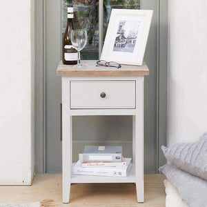 Baumhaus Signature Grey One Drawer Side Table - White Tree Furniture
