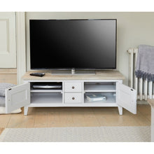 Baumhaus Signature Grey Widescreen TV Unit - White Tree Furniture