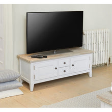 Baumhaus Signature Grey Widescreen TV Unit - White Tree Furniture