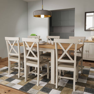 Toulouse Grey Painted Oak Square Table - White Tree Furniture