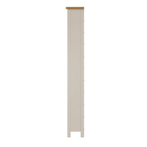 Toulouse Grey Painted Oak Tall Narrow Bookcase - White Tree Furniture
