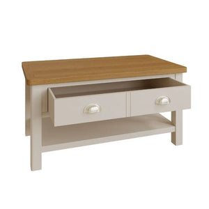 Toulouse Grey Painted Oak Large Coffee Table - White Tree Furniture