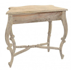 French Styled Hand Carved Distressed Console Table