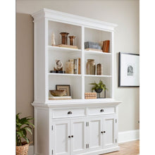 Halifax White Hutch Bookcase Unit BCA599 - White Tree Furniture