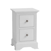 Alsace White Painted 2 Drawer Bedside Cabinet - White Tree Furniture