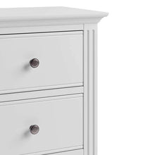 Alsace White Painted 5 Drawer Tallboy - White Tree Furniture