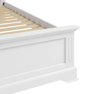 Alsace White Painted Double Bed Frame 4'6" - White Tree Furniture