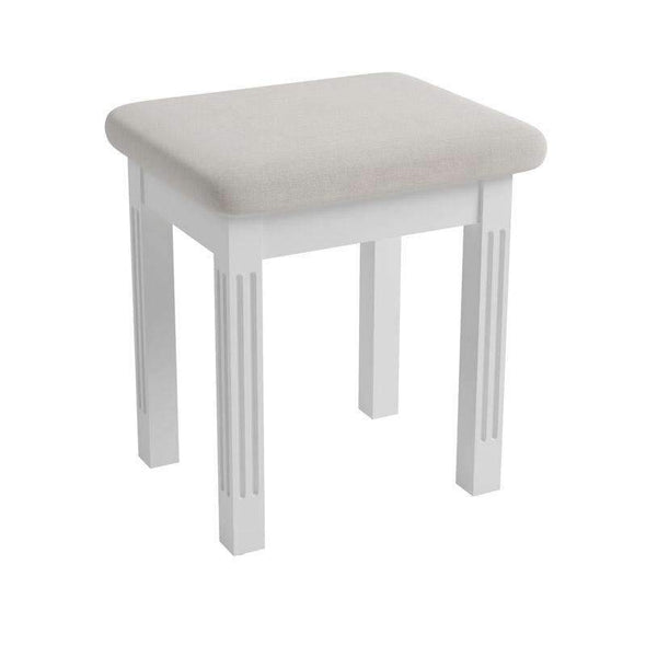 Alsace White Painted Dressing Table Stool - White Tree Furniture